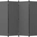 Room Divider, 4 Panel Folding Privacy Screen, 88 Portable Separating with 3 Metal Feet, Partition Room Dividers, Lightweight Freestanding Wall Divider Screen for Office Bedroom Hospital(Grey)