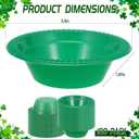 100 Pcs St.Patrick's Day Plastic Bowls Disposable Irish Party Salad Bowls Serving Food Supplies for St.Patrick Festive Party Favor Outdoor Picnic Carnival Festival Celebration, one size