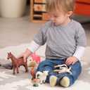 Learning Minds Set of 8 Jumbo Farm Animal Figures - Farm Animals for Toddlers Age 1-3 - Farm Toy for Kids Age 18 Months Plus - Animal Toys for Kids 1,2,3 Years Old