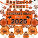 Superbowl Party Decorations 2024 Football Game Time Touch Down Banner Football Party Decorations Sports Party Decorations Super Bowl Football Party Supplies (Orange)