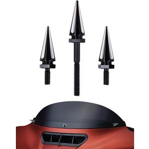 Windshield Screws Black Road Glide Windshield Spike Bolts Windscreen Screws Compatible with Harley Touring Models Street Glide Windshield Bolts (Street Glide 2014-2023)