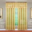 Today's Curtain, Silhouette Stripe Sheer Panel 72", Gold, 60" W x 72" L