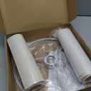 Lamp Shades Set of 2, Drum Lampshade for Table Lamps Floor Lamp, 13" Top X 13" Bottom X 10" High Beige Large Line Fabric Lamp Shades, Easy Assembly Replacement Lampshades