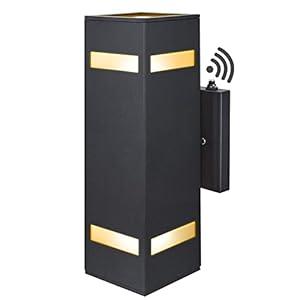 CnengSthy Dusk to Dawn Sensor Outdoor Wall Lights, Aluminum Modern Outdoor Wall Sconce, Anti-Rust Waterproof Square Cylinder Wall Lantern Exterior Up Down Light Fixtures Matte Black[UL Listed]