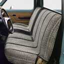 FREMONT AUTO Baja Saddle Car Seat Covers - Durable, Stylish, Universal Fit for Ford, Chevrolet, Dodge Trucks & SUVs - Blanket Style, Bench Seat Cover - Full-Size Pickup (Black)