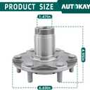 AUTOKAY WH5170112W 2 Front Wheel Hub Bearing Kits Fit for Toyota Tundra 2000-2006 Tacoma 2.7L 1999-2004 Sequoia 4.7L 2001-2007 4Runner 1996-2001 2WD W/Lock Nut and Seal 710571 RE# NT517011 D930-417