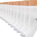Hanes Women's Socks Pack, Ankle, Crew, No Show Socks, Moisture-wicking, Multi Pack (White)