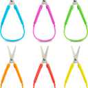 Special Supplies Mini Loop Scissors for Children and Teens and 5.5" Inches (6-Pack) Colorful Looped, Adaptive Design, Right and Lefty Support, Small, Easy-Open Squeeze Handles, For Special Needs