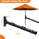 Heavy Duty Hitch Mount Umbrella Holder Adjustable Length Umbrella Holder Fits 1" to 2" Poles Mount Umbrellas Stand for Large Patio & Outdoor Umbrellas, Tailgates, Camping, Outdoor Gathering