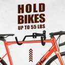 Qualward Bike Wall Mount Hanger, Garage Bike Rack for Indoor Bicycle Storage in Garage Home, Horizontal Bike Holder for Road Bikes, Mountain Bikes, Hybrid Bikes