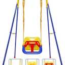 TALECO Gear Toddler Swing, 3-in-1 Swing Sets for Backyard, Baby Swing Outdoor/Indoor, Toddler Swing Set Suitable for Children 6 Months and Older (Blue)