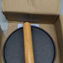 EWFEN Burger Press, 7" Round Heavy-Duty Cast Iron Smash Bacon Press Meat Steak with Wood Handle for Griddle, Sandwich, Nonstick Pan