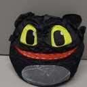 Black Dragon Plush, 11.8-Inch Soft Stuffed Animal Toy, Round Kawaii Plushie, Fantasy Creature Gift for Kids & Fans (Black Happy)