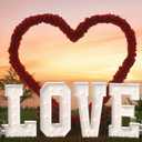 4FT [Love] Letter Lights/neon Lights/Marquee Lights/Number Lights, Romantic Wedding Engagement and Proposal Anniversary Illuminated Decorations for Party Decoration 