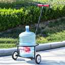Multifunctional Effortless Utility Cart | Water Bucket Hauler, Trash & Propane Tank Mover | Essential for Elderly Home Use, Camping, Outdoors, Garden & Workshop | Heavy Duty Easy Pulling (Black 1)
