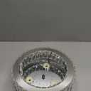 HOPGGIE 11.8 Mini Crystal Chandelier LED Ceiling Light Flush Mount Ceiling Light Fixtures Modern Chandelier Lighting for Kitchen Closet Hallway Bedroom Foyer Laundry Room (Cool white-11.8")