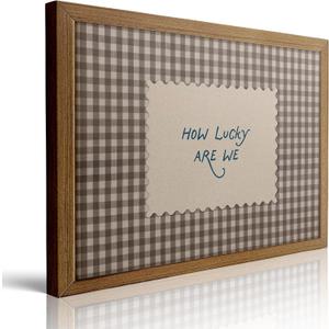 HAILE Framed canvas wall art – how lucky we are! This checkered pattern wall decoration is suitable for living rooms, bedrooms, kitchens, bathrooms, dining rooms, home offices, farmhouse styles, bohemian styles, minimalist aesthetics, and inspirational quotes as artistic gifts. (16*24)