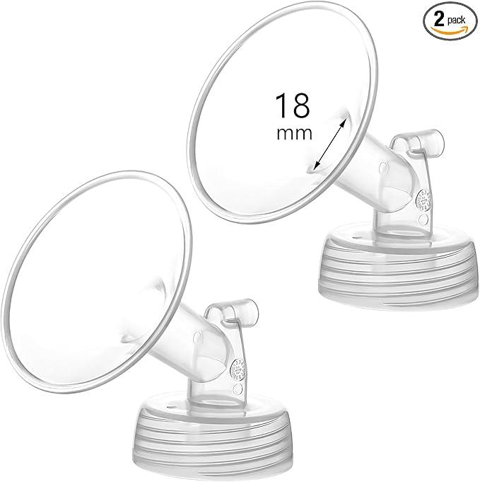 Momstouch 18mm Flange Compatible with Spectra S1 S2 9 Plus Synergy Gold Breastpump Replacement to Spectra Pump Parts and Flange; Not Original; Replaces Shield