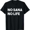 No Sana No Life Twice K-Pop Nayeon Wasist Love Sana T-Shirt (M, Black)