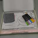 16-Inch Rechargeable Doodle Glow LED Note Board, 7-Color Light Modes, Neon Art Dry Erase Light Up Drawing Pad with Built-in Stand, Sketching Gift Toy for Kids/Girls/Teens, 5 Markers & Tracing Book (Pink)