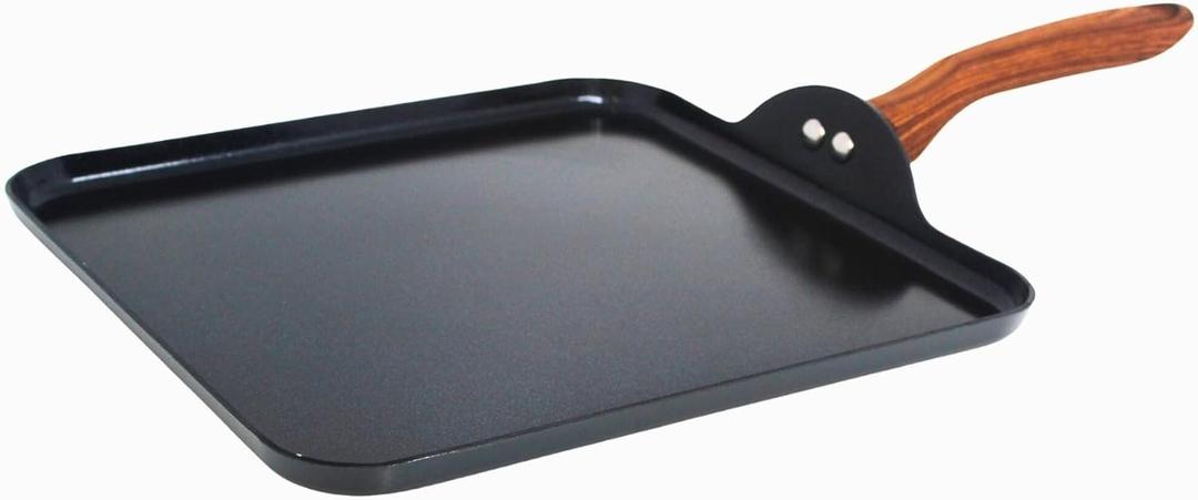 IMUSA 11 Inches Square Griddle Pan with Cool Touch Handle, Non-Stick Ceramic Coated, Talavera design (1.5 Quarts)