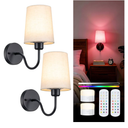 Battery Operated Wall Sconce Set of 2, 10000mAh Wall Sconces Battery Operated Rechargeable Wall Sconces