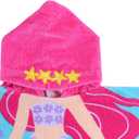 Child 100% Cotton Hooded Towel 24 x 48 inches (Mermaid) (Pink)