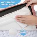 Sunheir Orthopedic Dog Beds for Small Dogs, Waterproof Puppy Bed with Removable Washable Cover, Non-Slip Bottom and Egg-Crate Foam, (Pink, 24.0" L x 16.0" W x 3.0" Th)