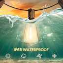 10FT Outdoor String Lights - Waterproof LED Patio Lights Shatterproof ST38 Edison Bulbs, Connectable Hanging Outdoor Vintage Lights for Indoor Backyard Yard Gazebo Porch Party Decor