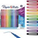Paper Mate Flair Felt Tip Pens, Medium Point (0.7mm), 12 Count - For Arts & Crafts, Note-Taking, Journaling, School Supplies for Teachers & Students
