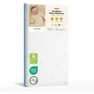 MAMAZING Aerobase Baby Crib and Toddler Mattress 52" L x 28" W, 2-Stage Breathable Mattress, Non-Toxic, Waterproof Liner, Machine-Washable Cover, Fits Standard Baby Crib & Toddler Bed
