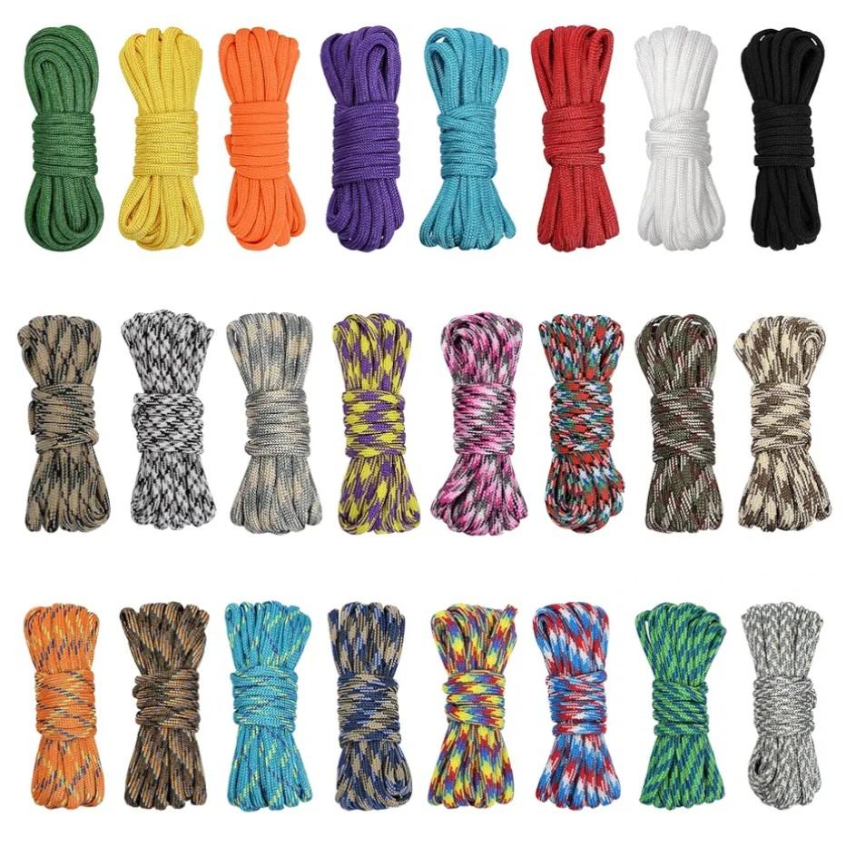 24 Colors Paracord Cord Multifunction Paracord Ropes 550lb Survival Paracord Random Combo Crafting Kit, for Making Lanyard, Bracelet, Dog Collar, Idea for Gift, 10 Feet