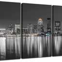 Louisville Wall Art Kentucky Skyline Wall Decor(54x30 inches), 54L" x 30W"
