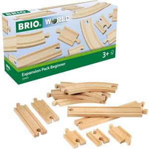 BRIO World Expansion Pack Beginner - 11-Piece Wooden Train Track Set - Compatible with All Railway Sets - FSC-Certified Wooden Tracks - Enhances Cognitive Skills - Durable & Safe - Ages 3 & Up
