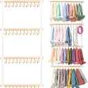 POVETIRE Headband Holder for Girls Baby Headband Organizer Head Bands Hair Accessories Display Organizer Wall Hanging Decor for Nursery Toddler Girl Room (White)