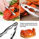 20-Pack Crab Crackers and Tools Set,Seafood Boil Party Supplies Includes 6 Crab Crackers, 6 Lobster Shellers, 6 Crab Leg Forks/Picks and 2 Seafood Scissors & Black Storage Bag - Nut Cracker Set