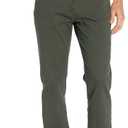 Men's Athletic Fit Chinos, Work Pants, 5-Pocket, Cotton Stretch, Olive, 38W x 28L