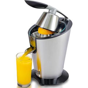 LEBENLANG Electric citrus juicer with high juice yield | Orange juicer squeezer 200W + 2 cones I Exprimidor de limones electrico Small juicers machine mini for citrus lemon Esprimidoras naranjas jugo (LBC388 - 200 Watt)
