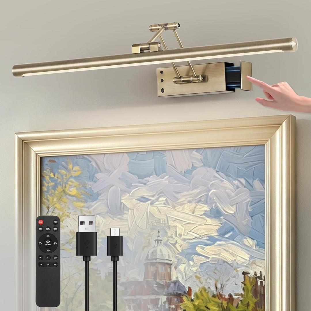 Battery Operated Picture Light for Painting, Wireless Art Light 23.62 Inch