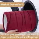 Buganda Memory Foam Bathroom Rug Mat 59x24, Extra Soft and Absorbent Bath Mats, Non-Slip and Machine Washable Bath Rugs for Bathroom Floor,Tub and Shower, Burgundy