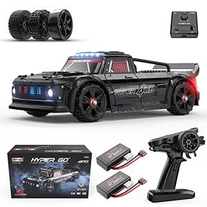 HYPER GO 14301 V3 1/14 RTR Brushless RC Drift Car with Gyro, Max 38 mph Fast RC Cars for Adults, 4WD All-Road Street Bash RC Truck, Electric Powered High Speed Drifting for Adult(Missing one battery)