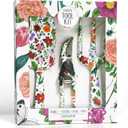 Garden Tool Set, 4 PCS Heavy Gardening Kit Heavy Duty Floral Hand Tools, Fancy Gifts for Women, Including Trowel, Sharp Pruner, Hand Rake, and Mat (White Set)