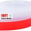 Draft Seal Tape for Doors and Windows 2 in x 10 Ft Silicone Weather Stripping Extra Thick 2mm Door Seal Strip with Strong Adhesive Draft Insulation Stopper Side Seal - Clear