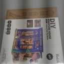 Rolife DIY Miniature House Kit Leisure Tea Time, 3D Book Nook Openable Bookshelf Decor for Adults, Mini Model House Kits, DIY Crafts Kit Halloween for Adults (Leisure Tea Time)