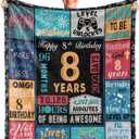 8 Year Old Boy Gift, Best Birthday Gifts for 8 Year Old Boy, Boys Age 8 Gifts Ideas, 8 Yr Old Gifts for Boys, 8th Birthday Decorations Blanket 60"X 50", Soft Warm Cozy Throw for Bed Sleep