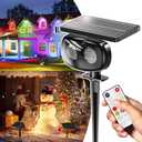 MOFOYEAH 2 Pack Solar Spot Lights Outdoor Waterproof IP68, Super Bright LED Landscape Lighting with 9 Colors 3 Brightness Fixable Colors for Yard Pathway Garden House Lawn