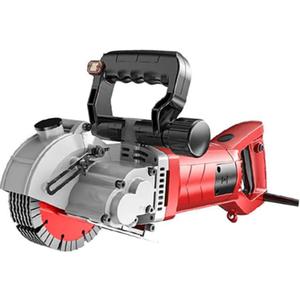 Electric Wall Grooving Cutting Machine Chaser 110V for Slotting Brick Granite Marble Concrete Grooves With 5Pcs 5Inch 133mm Diameter Saw Blades Dustproof and Line Infrared Sighting