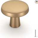 goldenwarm 10 Pack Champagne Bronze Cabinet Knobs Round Kitchen Cabinet Knobs for Cabinets and Drawers Knobs for Dresser Drawers Cabinet Pulls