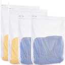 4 pcs Durable Honeycomb Mesh Laundry Bags for Delicates 16" x 19" (2 Large) 12" x 15" (2 Medium)