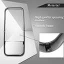 Mirror Glass for Kenworth T660 T600 T370 Defrost Heated Lower Mirror Glass for Kenworth T660 T600 T370 Replacement Driver/Left & Passenger/Right Universal Side